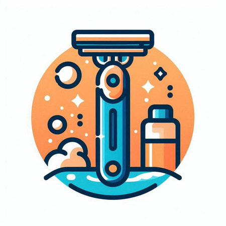 Shaving razor icon. Vector illustration. Isolated on white background.のイラスト素材