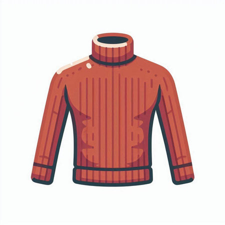 Woolen sweater isolated on a white background. Vector illustration.のイラスト素材