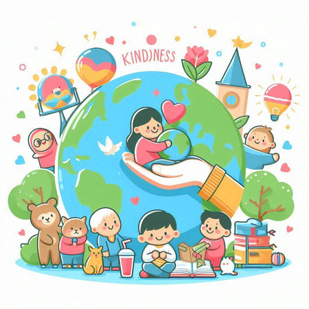 Children around the world. Vector illustration in cartoon style on white background.のイラスト素材