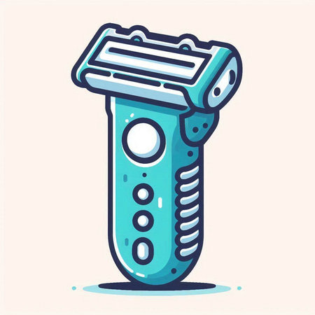 Vector illustration of electric razor. Isolated on a white background.のイラスト素材