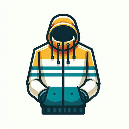 Winter jacket, vector illustration in a flat style. Vector illustration.のイラスト素材