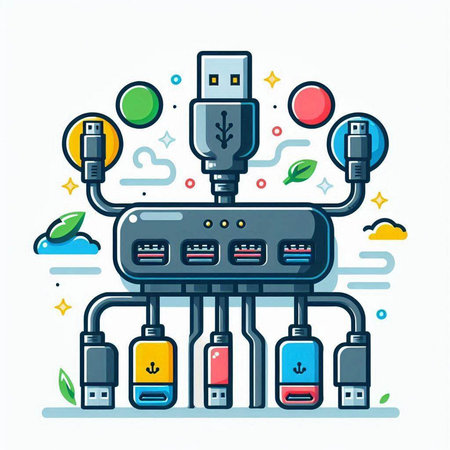 Vector illustration of the concept of eco-friendly technology. Flat line art design.のイラスト素材