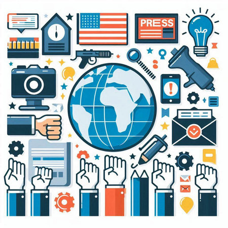 Flat design vector illustration concept of business, finance and management.のイラスト素材