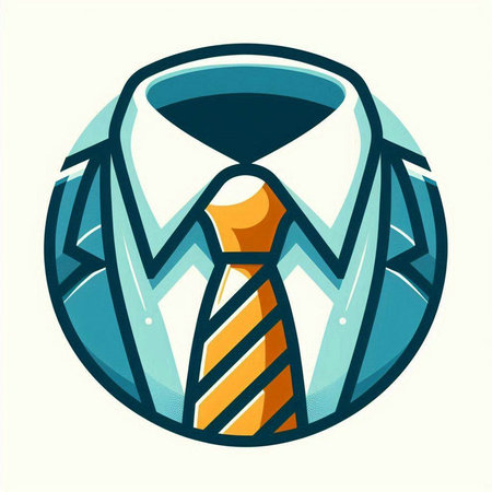 Illustration of a man's shirt with necktie, vector illustrationのイラスト素材