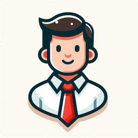 Businessman cartoon icon vector illustration. Flat design style. EPS 10のイラスト素材
