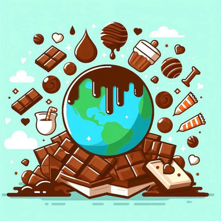 World Chocolate Day. Vector Illustration of a World Chocolate Day.のイラスト素材