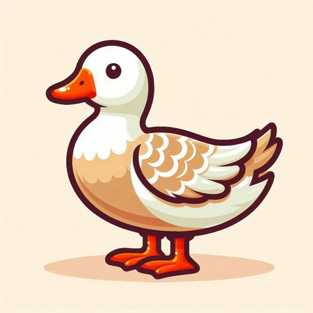 Illustration of a duck on a white background. Vector illustration.vector, icon, symbol, design, illustration, graphic, set, abstract, line, elementのイラスト素材