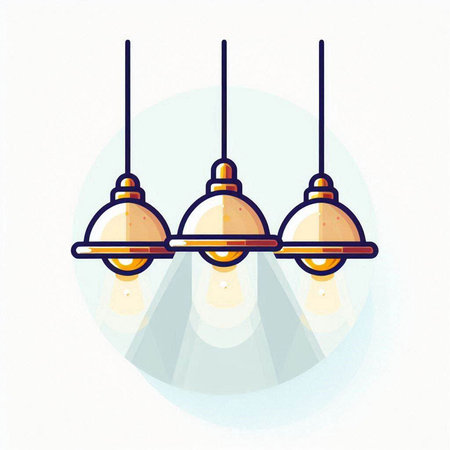 Ceiling lamp icon, vector illustration. Flat design style.のイラスト素材
