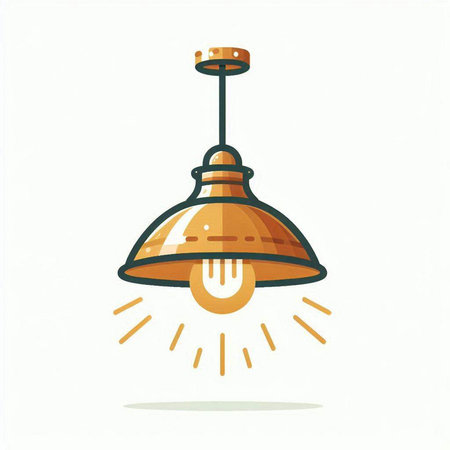 Lamp icon. Vector illustration of a light bulb. Isolated on white background.のイラスト素材