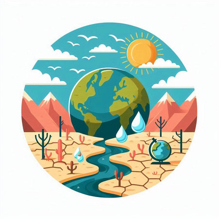 Save the planet concept. Vector illustration in flat style. World Environment Day.のイラスト素材