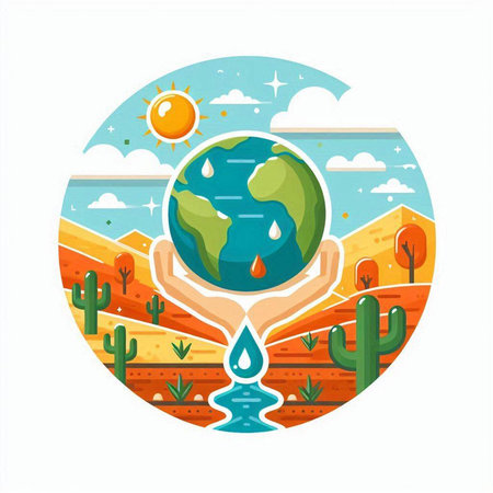 Save the planet concept. Vector illustration in flat cartoon style. World Environment Dayのイラスト素材