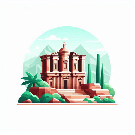 Temple of St. Francis of Assisi. Vector illustration.のイラスト素材