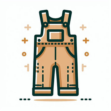 Dungarees icon. Outline illustration of dungarees icon for web designのイラスト素材