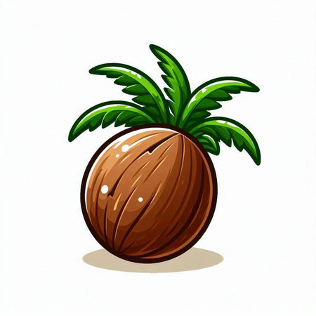 Illustration of a coconuts isolated on a white background.のイラスト素材