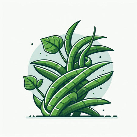 Aloe vera plant. Vector illustration in flat cartoon style.のイラスト素材