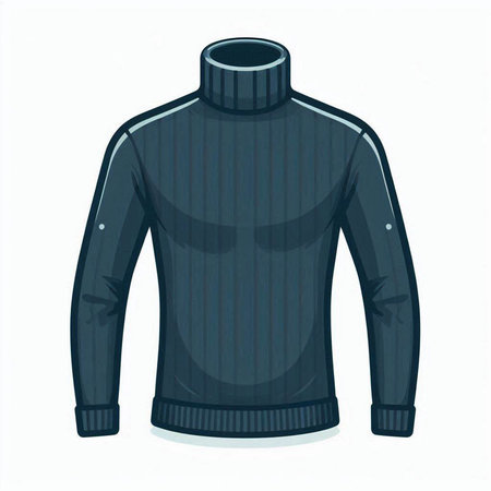 Men's sweater isolated on a white background. Vector illustration in cartoon style.のイラスト素材
