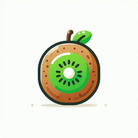 Kiwi fruit icon. Vector illustration of kiwi fruit.のイラスト素材
