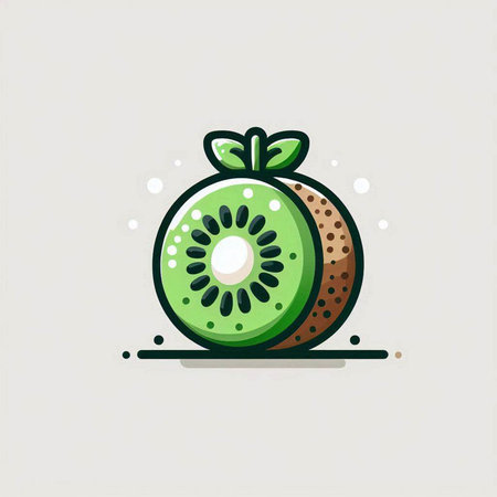 Kiwi fruit icon. Vector illustration of kiwi fruit.のイラスト素材