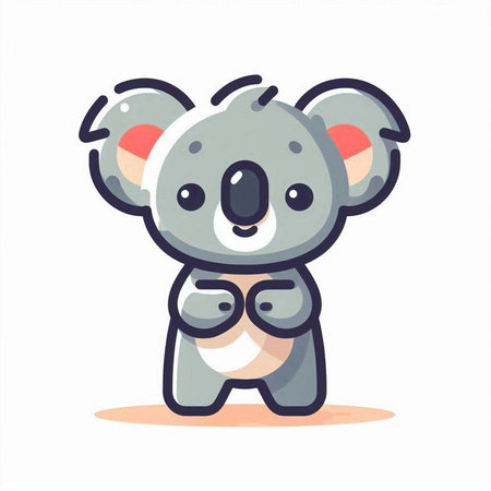Cute koala. Vector illustration of a cute koala.のイラスト素材