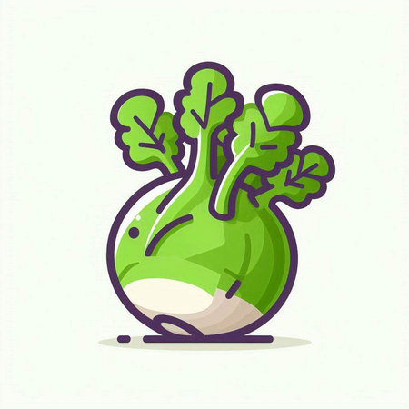 Vegetables icon. Cabbage, turnip, celery.のイラスト素材