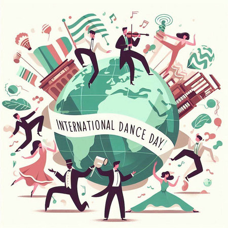 International Day of Dance. International Day of Dance, Vector Illustrationのイラスト素材