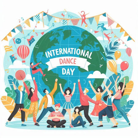 International Day of Families, vector illustration with happy people on earth globeのイラスト素材