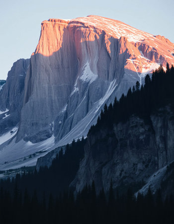 Sunset in Glacier National Park, Montana, USA. Beautiful mountain landscape.