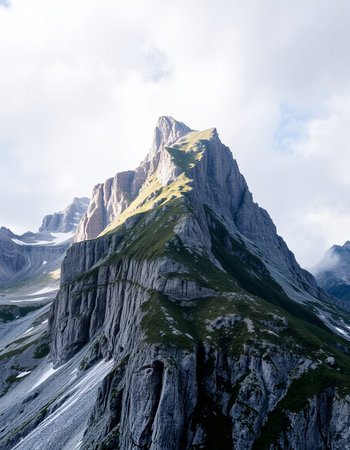Mountains in the Dolomites, Italy. Summer landscape.