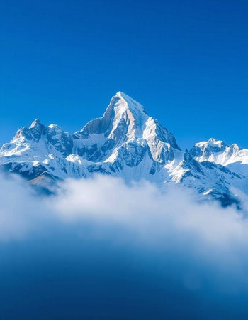 Beautiful view of mount Everest, Khumbu valley, Nepal