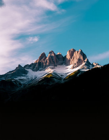 Mountains in the Dolomites, Veneto, Italy.