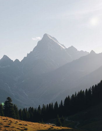 Mountain landscape. Dolomites, Veneto, Italy.の写真素材