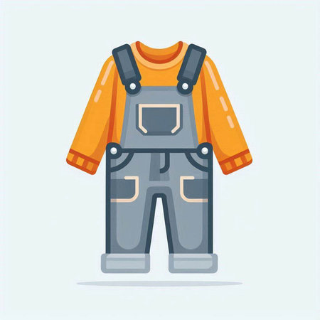 Protective clothes for workers. Vector illustration in a flat style.のイラスト素材