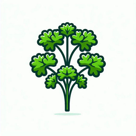 Parsley icon on white background. Parsley vector icon.のイラスト素材