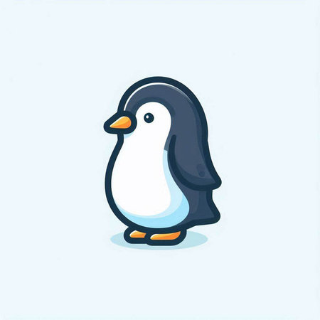 Cute penguin. Vector illustration. Cute cartoon penguinのイラスト素材