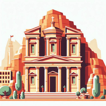 Illustration of United States Capitol Building in Las Vegas, Nevada.のイラスト素材