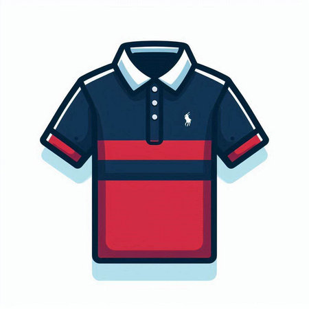 Polo shirt isolated on a white background. Vector illustration in cartoon style.のイラスト素材