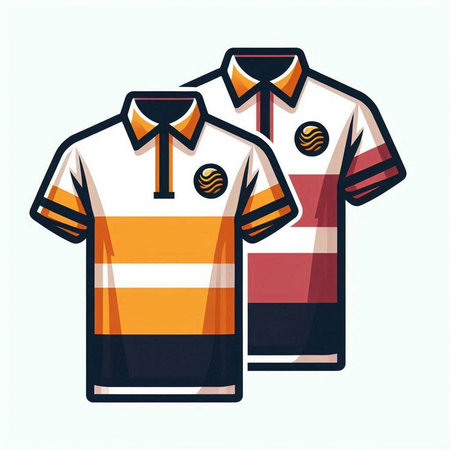 Soccer jersey and t-shirt isolated on white background. Vector illustration.のイラスト素材