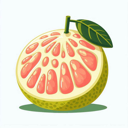 Grapefruit isolated on a white background. Vector cartoon illustration.のイラスト素材