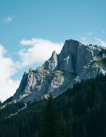 Mountain landscape in the Dolomites (Italy) at summerの写真素材