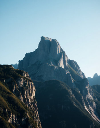 Dolomites mountains in Italy, Tre Cime di Lavaredoの写真素材