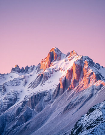 Beautiful view of mountains at sunrise.の写真素材