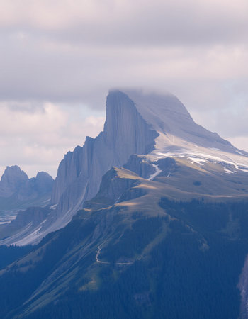 Beautiful alpine landscape in Glacier National Park, Montana, USAの写真素材