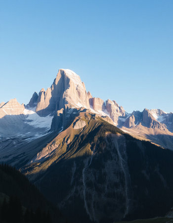 Mountain landscape in the Dolomites, Italy, Europe.の写真素材