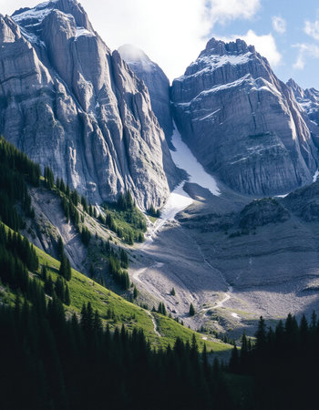 Mountains in Glacier National Park, Montana, United States. Beauty world.の写真素材