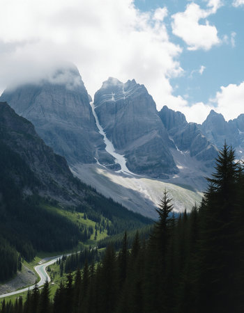 Mountains in the Dolomites, South Tyrol, Italyの写真素材
