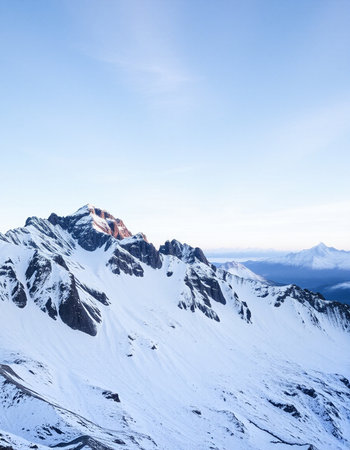 Mountains in the Swiss Alps, Switzerlandの写真素材
