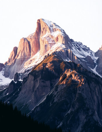 Mount Fitz Roy at sunrise, Los Glaciares National Park, Argentinaの写真素材