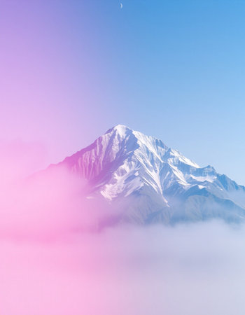 Mountains in Himalaya, Annapurna Circuit Trek, Nepalの写真素材