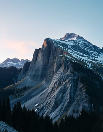 Mountains in the Canadian Rockies, Banff National Park, Alberta, Canadaの写真素材