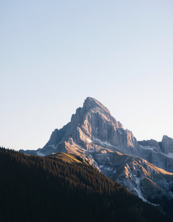 Sunset in the Dolomites, Italy. Beautiful mountain landscapeの写真素材